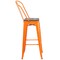 Flash Furniture Orange Metal Barstool with Back and Wood Seat, 30" High, PK4 4-CH-31320-30GB-OR-WD-GG - alternate 7